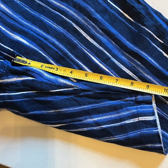 Tommy Bahama linen reversible shorts men’s 35 striped / palm blue indigo 9” NWT - Picture 8 of 8